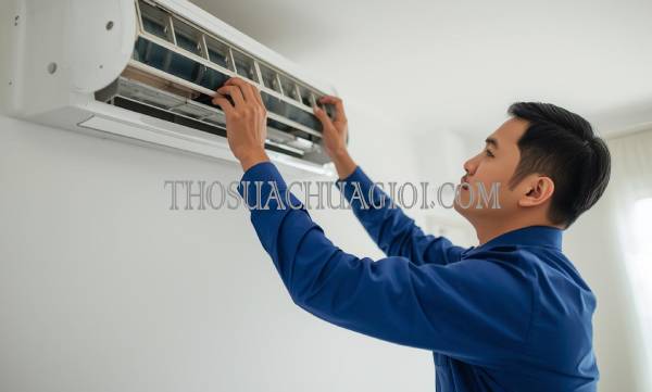 thợ vệ sinh máy lạnh tại chung cư mizuki park