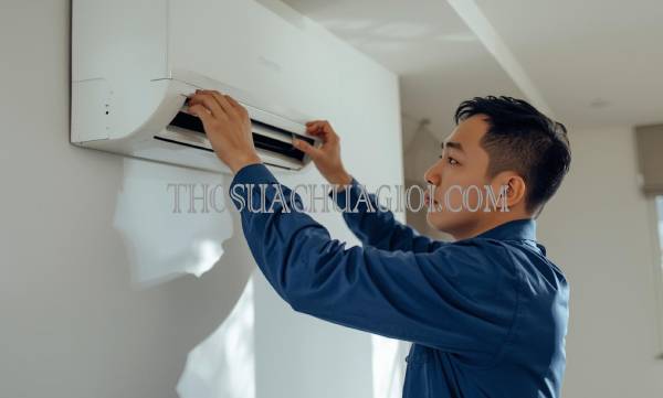 thợ vệ sinh máy lạnh tại chung cư the era town