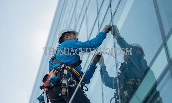 thợ vệ sinh kính tòa nhà phường hiệp thành giá rẻ