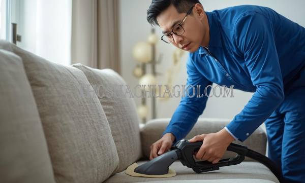 Thợ giặt ghế sofa tại Quận 4 uy tín 15 phút đến nơi