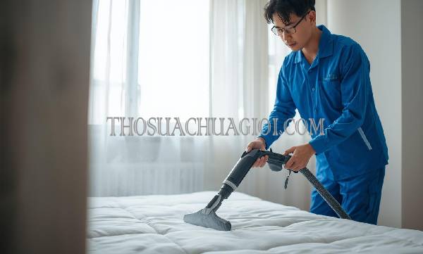 Thợ giặt nệm tại Bình Thạnh giá rẻ 15 phút đến tận nơi