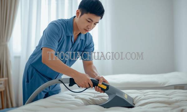 thợ giặt nệm tại gò vấp