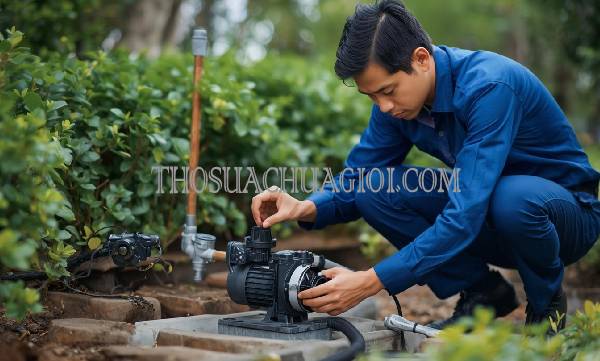 thợ sửa máy bơm nước tại mỏ cày bắc