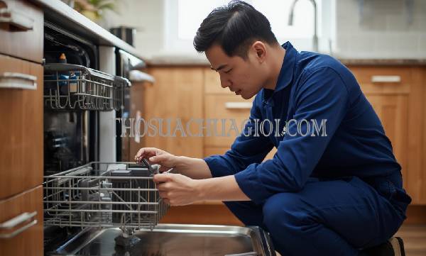 thợ sửa máy rửa chén tại ba tri