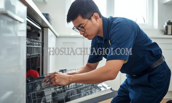 thợ sửa máy rửa chén tại điện ngọc