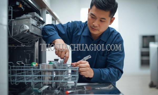 thợ sửa máy rửa chén tại núi thành giá rẻ
