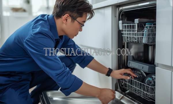 thợ sửa máy rửa chén tại tam tiến