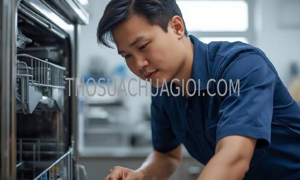 thợ sửa máy rửa chén tại tăng tiến