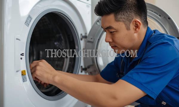 thợ sửa máy sấy quần áo tại mỏ cày bắc