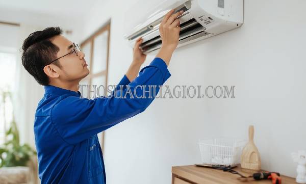 thợ tháo lắp máy lạnh tại mỏ cày bắc