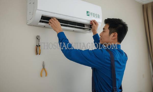 thợ tháo lắp máy lạnh tại nhà bè