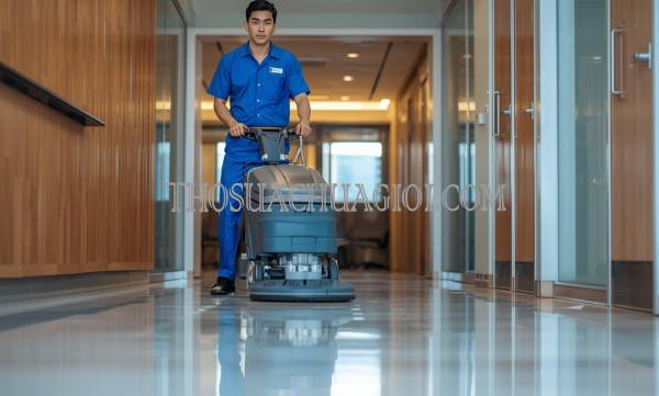 Thợ vệ sinh công nghiệp tại Gò Vấp liên hệ 10 phút có