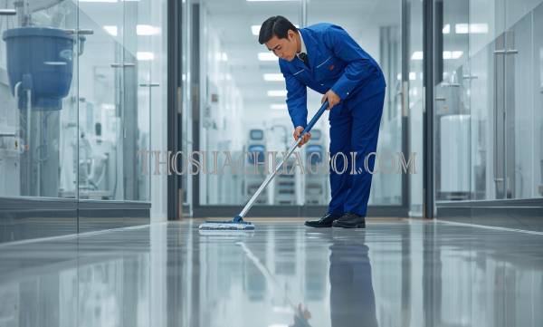 Thợ vệ sinh công nghiệp tại Quận 7 chất lượng 25 phút có