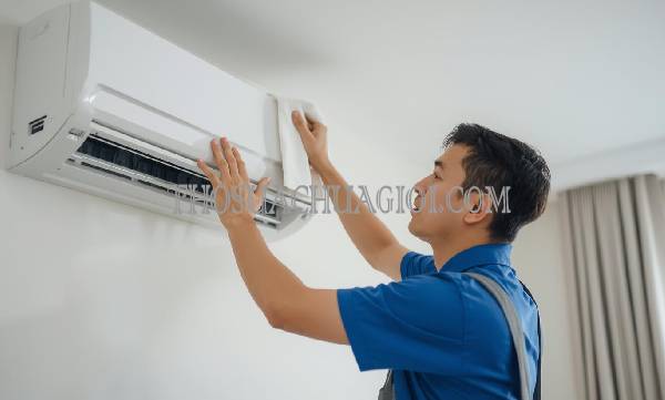 thợ vệ sinh máy lạnh tại ba tri 