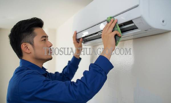Thợ vệ sinh máy lạnh tại Chợ Lách uy tín 15 phút đến nơi