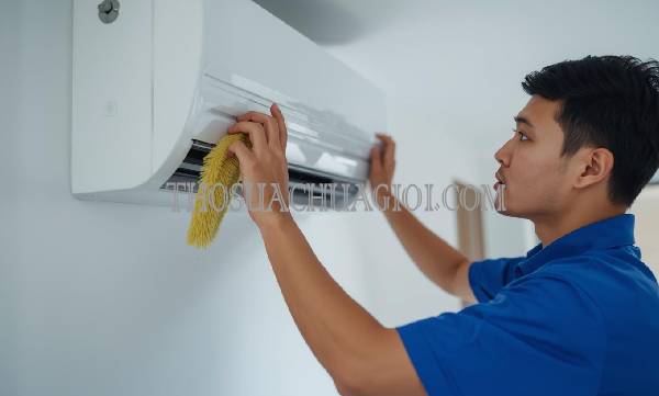 thợ vệ sinh máy lạnh tại giồng trôm giá rẻ