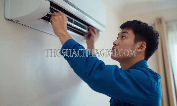 thợ vệ sinh máy lạnh tại núi thành uy tín