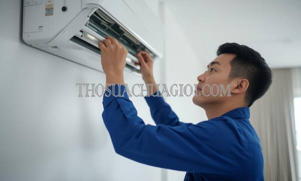 Thợ vệ sinh máy lạnh tại Thủ Đức liên hệ 10 phút có