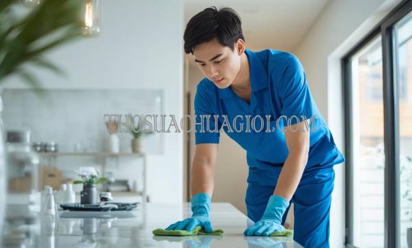 Thợ vệ sinh nhà tại Gò Vấp chất lượng 25 phút có