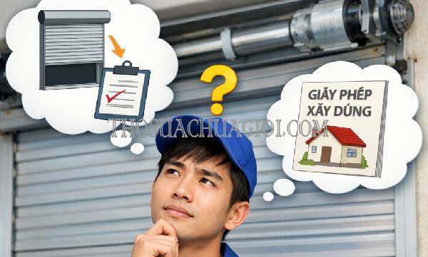 lắp đặt cửa cuốn có cần xin phép xây dựng không