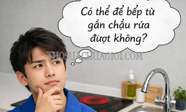 Có thể để bếp từ gần chậu rửa được không? Tại sao