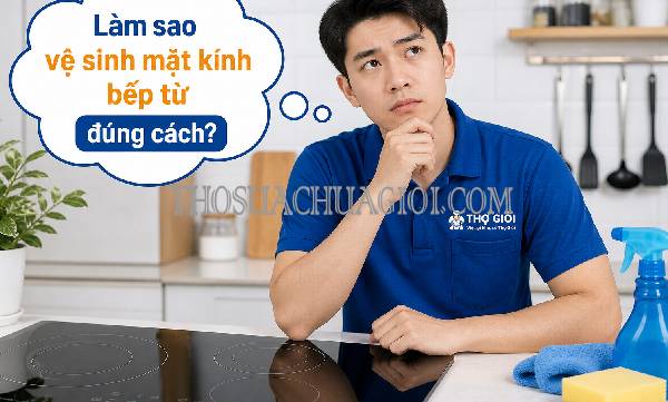 làm sao vệ sinh mặt kính bếp từ đúng cách