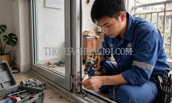 Sửa cửa kính phường Đạo Thạnh Đồng Tháp liên hệ 10 phút có